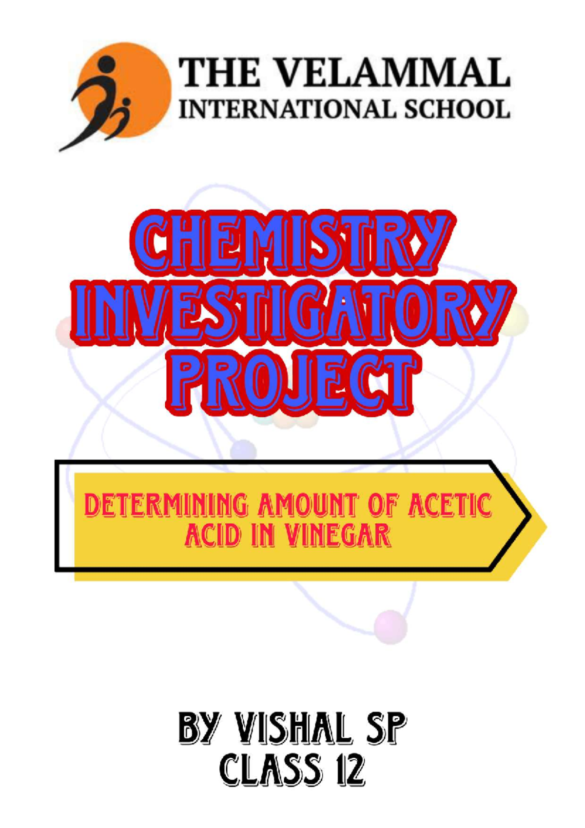 Vs R CHEM - Project - :: Index :: 1. Certificate 2. Aim 3 ...
