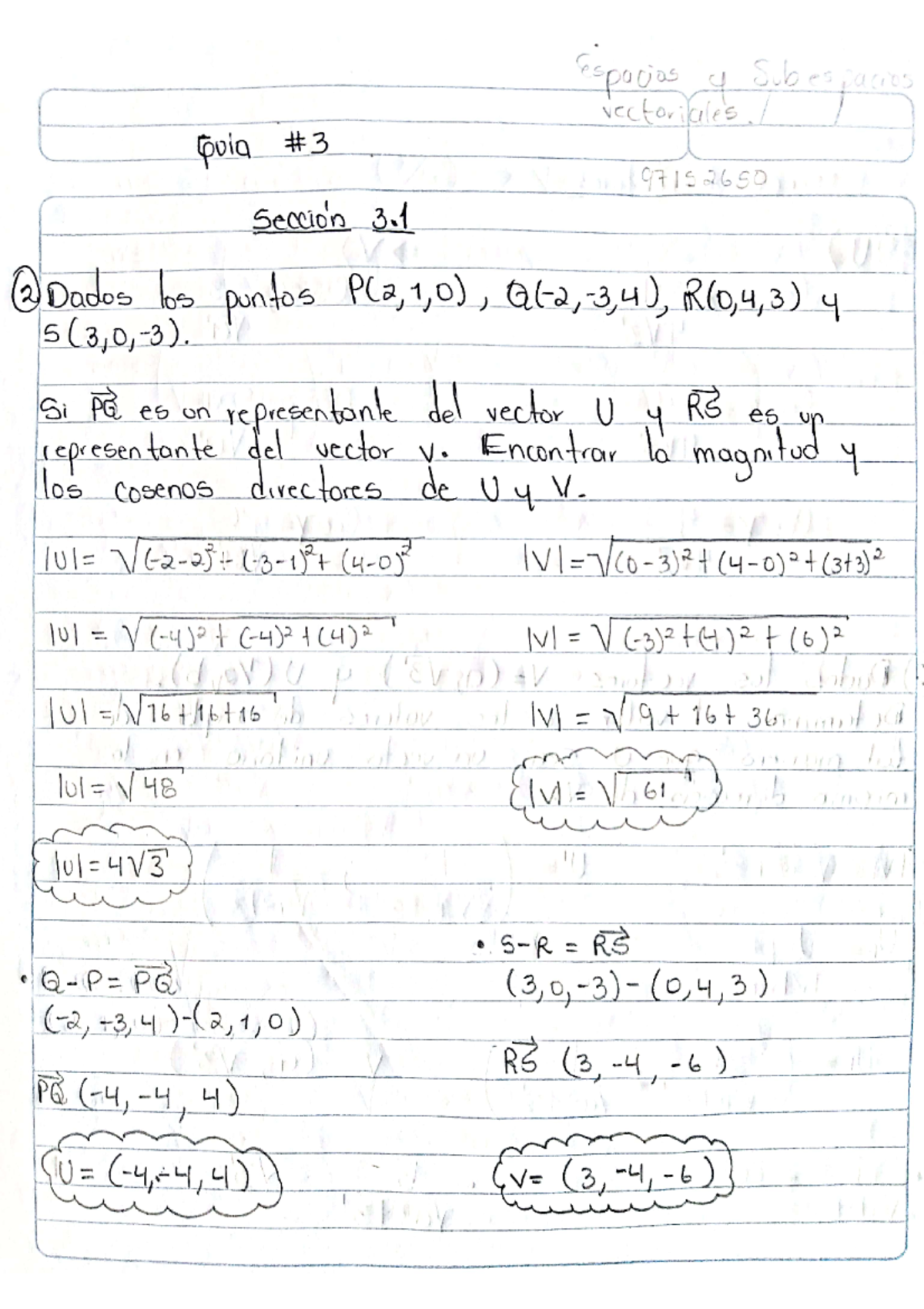 Tarea Unidad 3 Vectores - Calculo 2 - Studocu