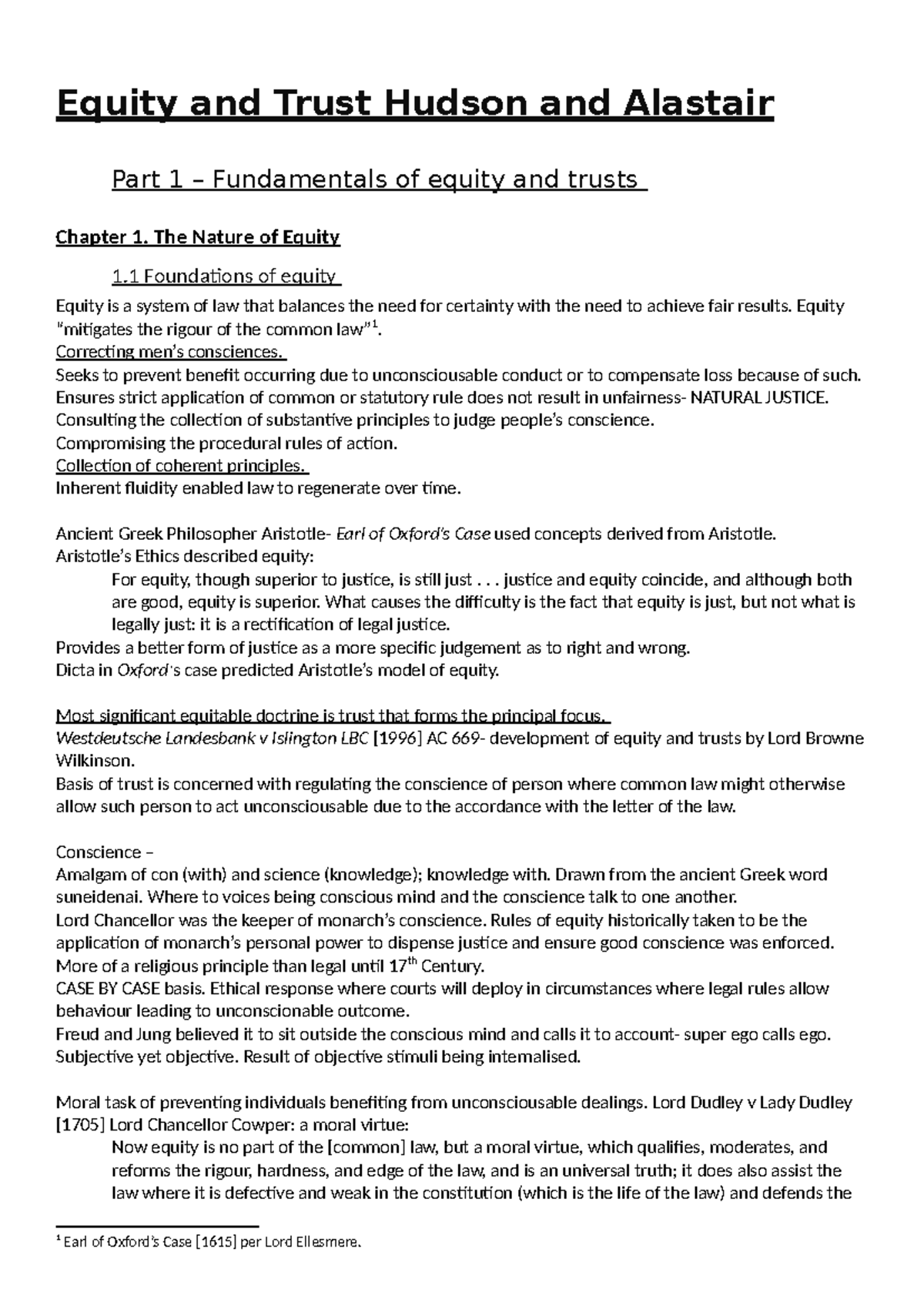 Equity and Trust Hudson and Alastair - The Nature of Equity 1 ...