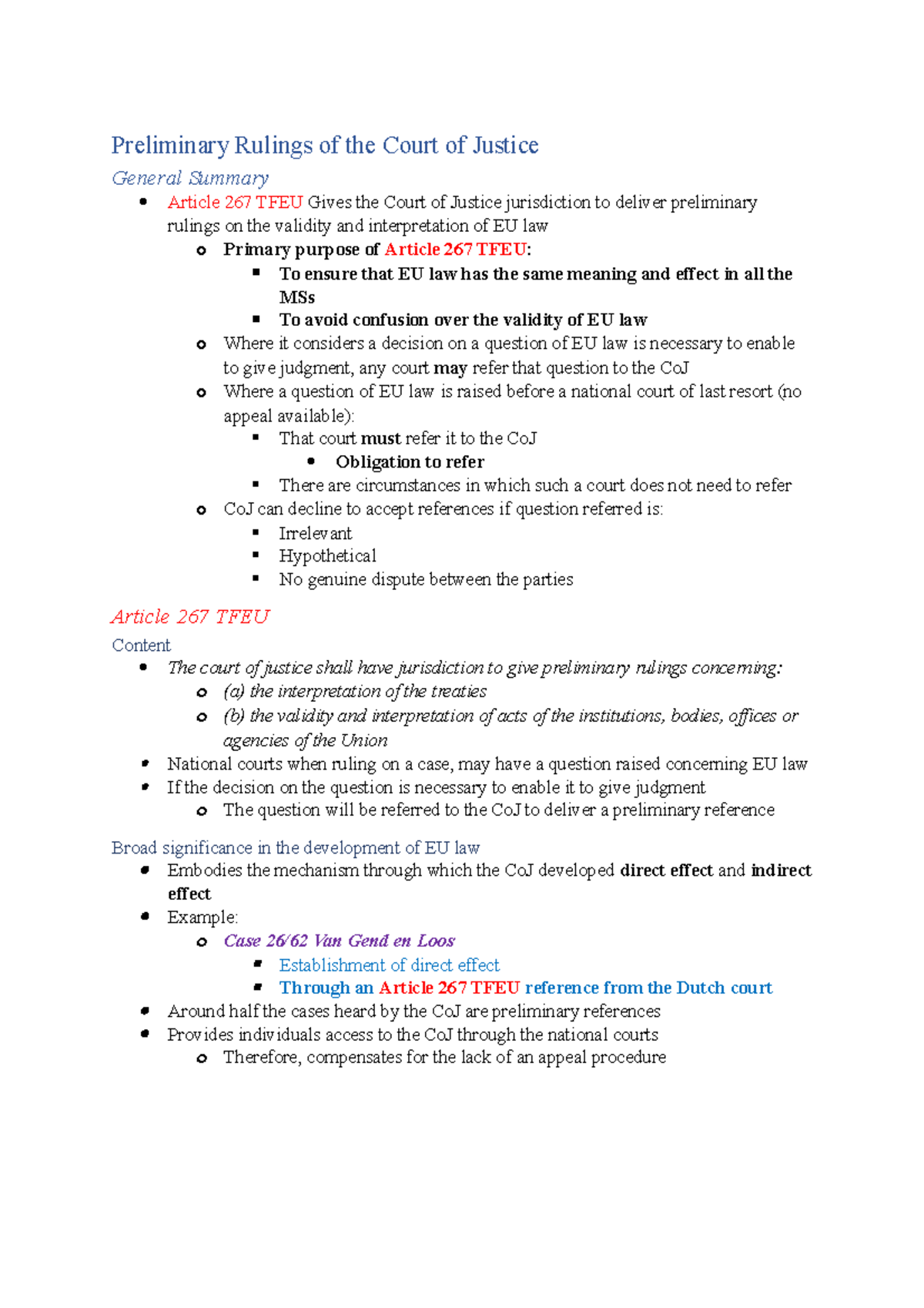 Preliminary Rulings of the Court of Justice - Procedure Notes Parties ...
