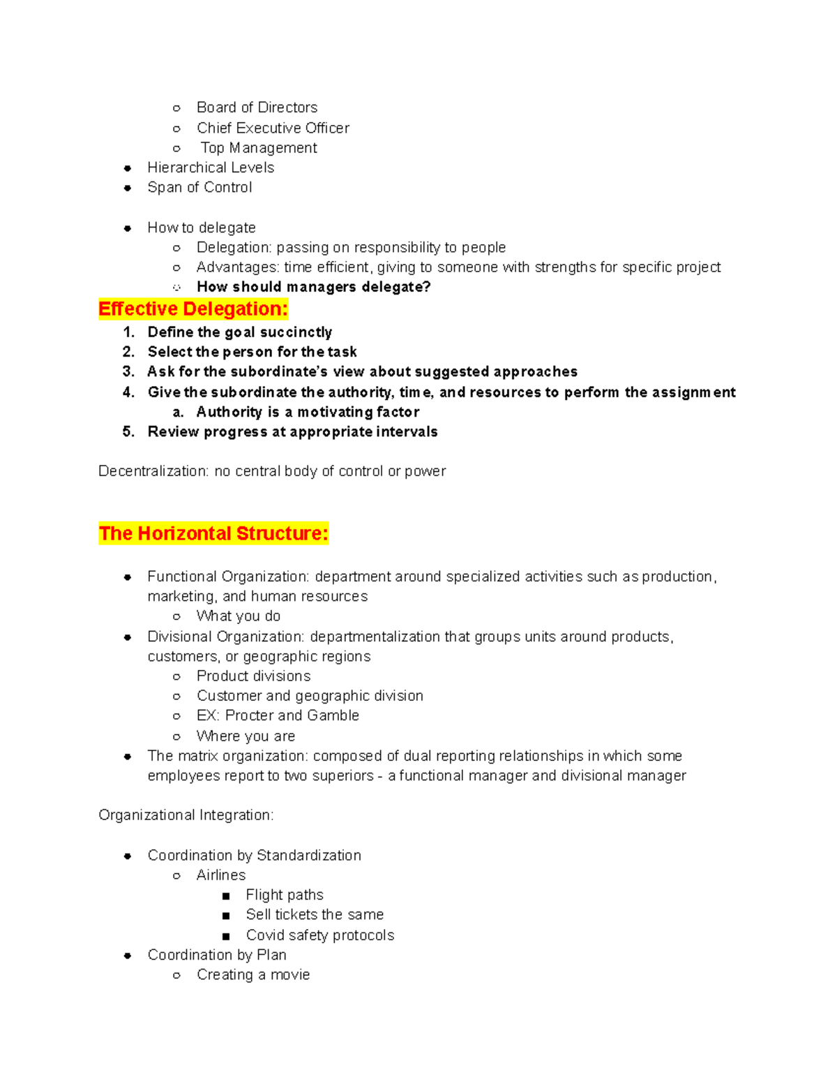 Mgmt 10 - Lecture notes based off of the professor, book, and power ...