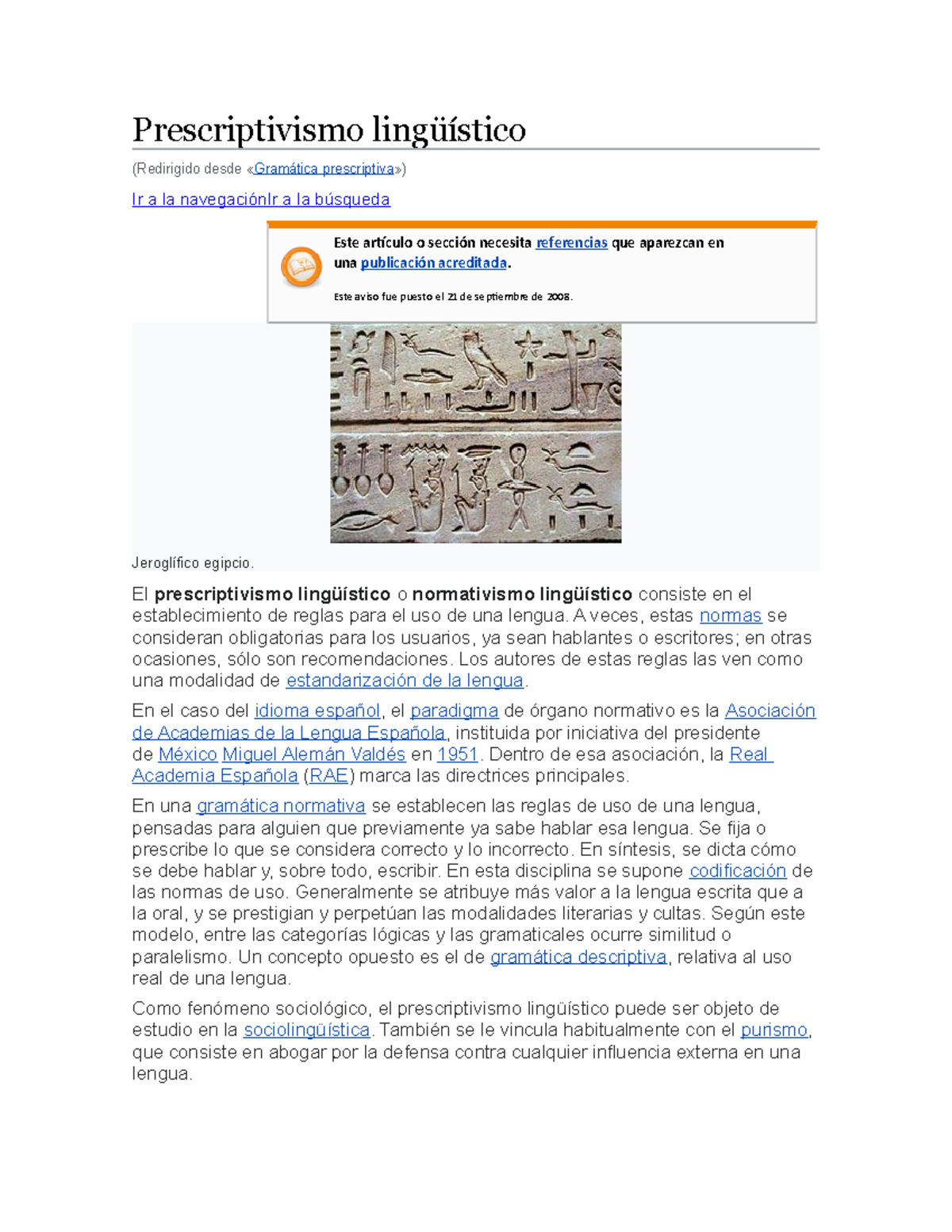 Prescriptivismo lingüístico - Prescriptivismo lingüístico (Redirigido ...
