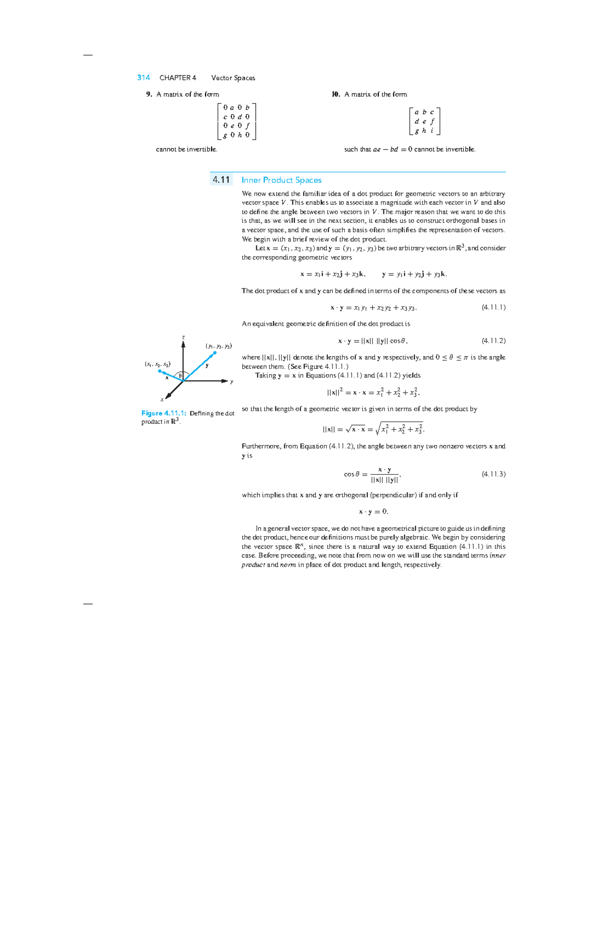 4-11 - Lecture notes - 314 CHAPTER 4 Vector Spaces A matrix of the form ...
