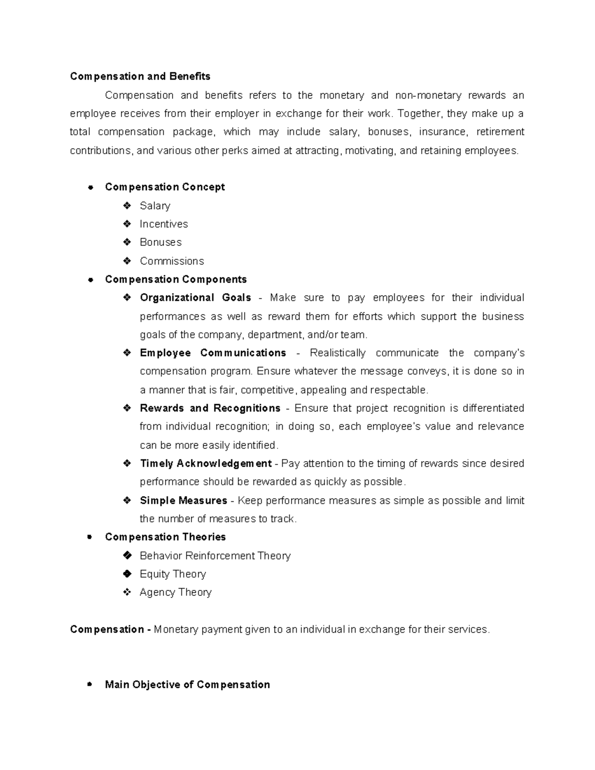 Compensation-and-Benefits - Compensation and Benefits Compensation and ...