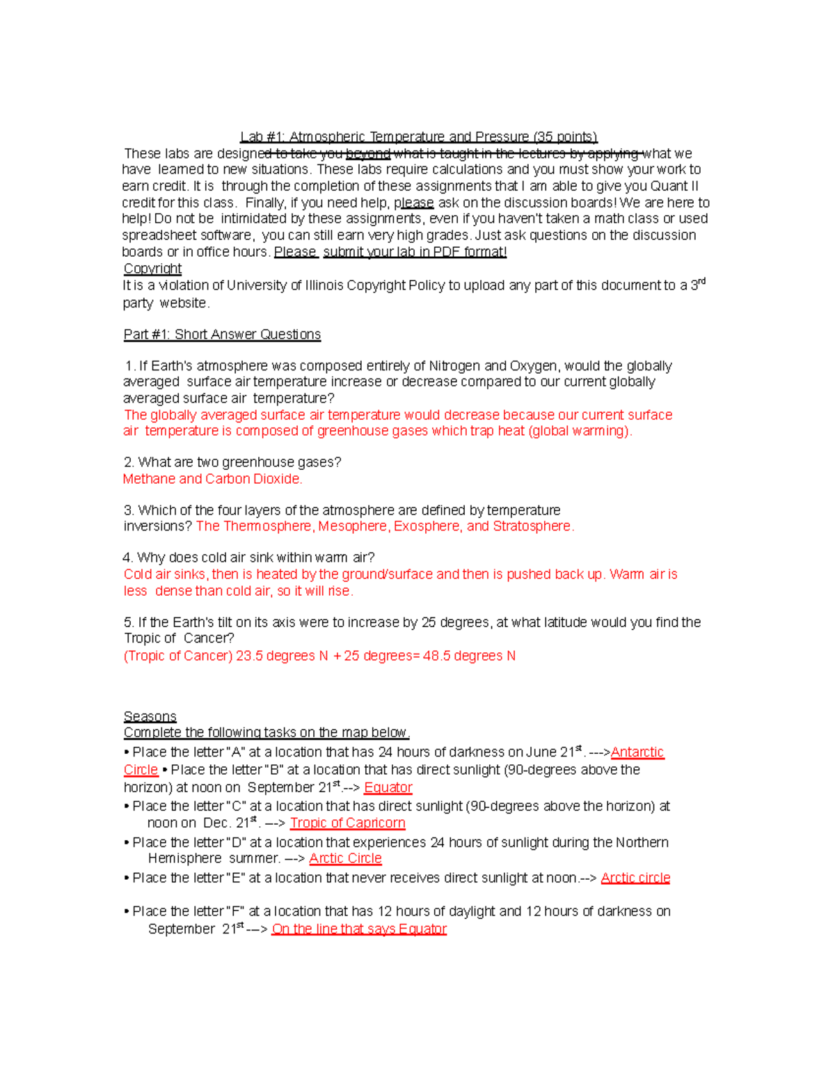 Lab 1 ATMS 120 - Lab 1 for ATMS 120. - Lab #1: Atmospheric Temperature ...