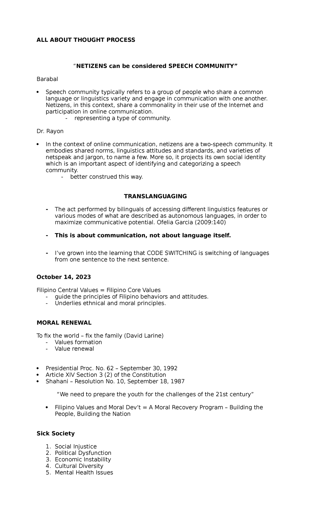 Sociolinguistics - Notes for your guidance and reference. - ALL ABOUT ...