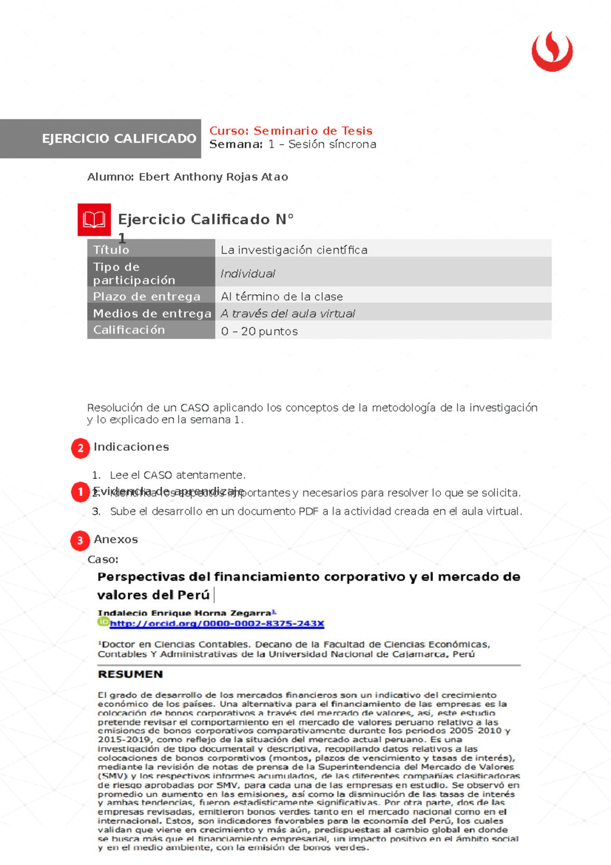 Ficha Actividad EJC1 Sem1 - Alumno: Ebert Anthony Rojas Atao Título La ...