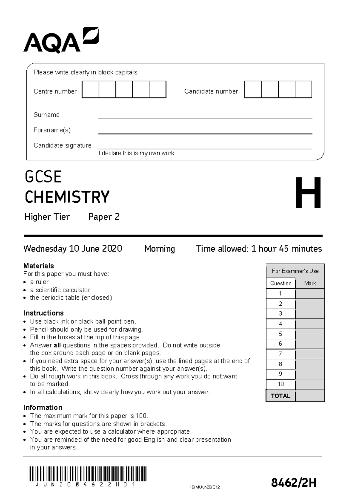 gcse-science-ape-chemistry-8462-question-paper-november-2020-8462-2h