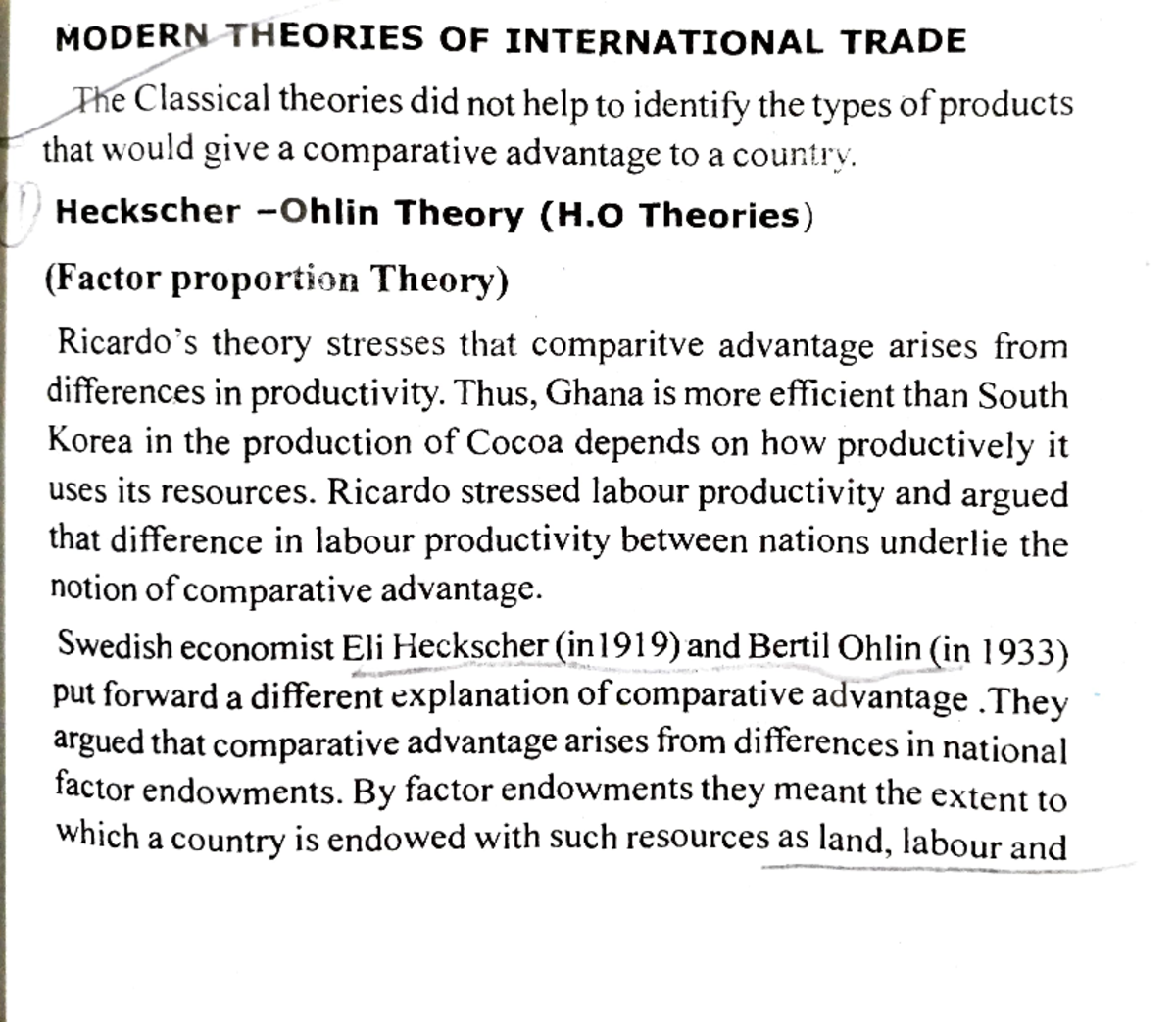 Critically Examine The Modern Theory Of International Trade