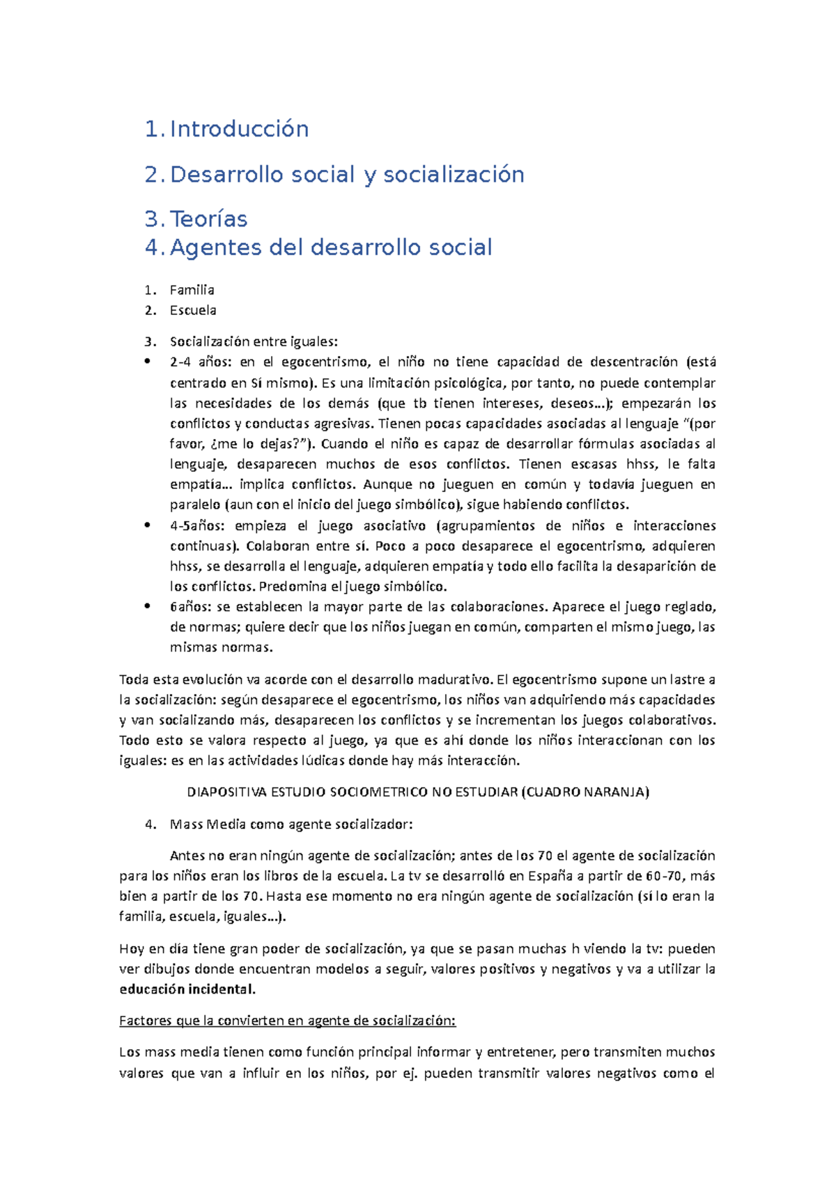 TEMA 2 - Cdfgg - 1. Introducción 2. Desarrollo Social Y Socialización 3 ...