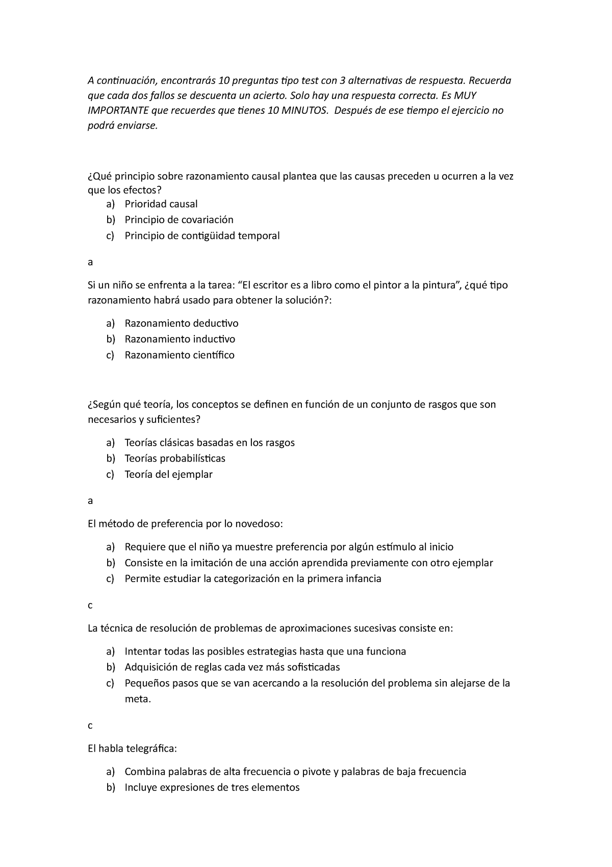 examen parcial temas y A continuación encontrarás preguntas tipo test con