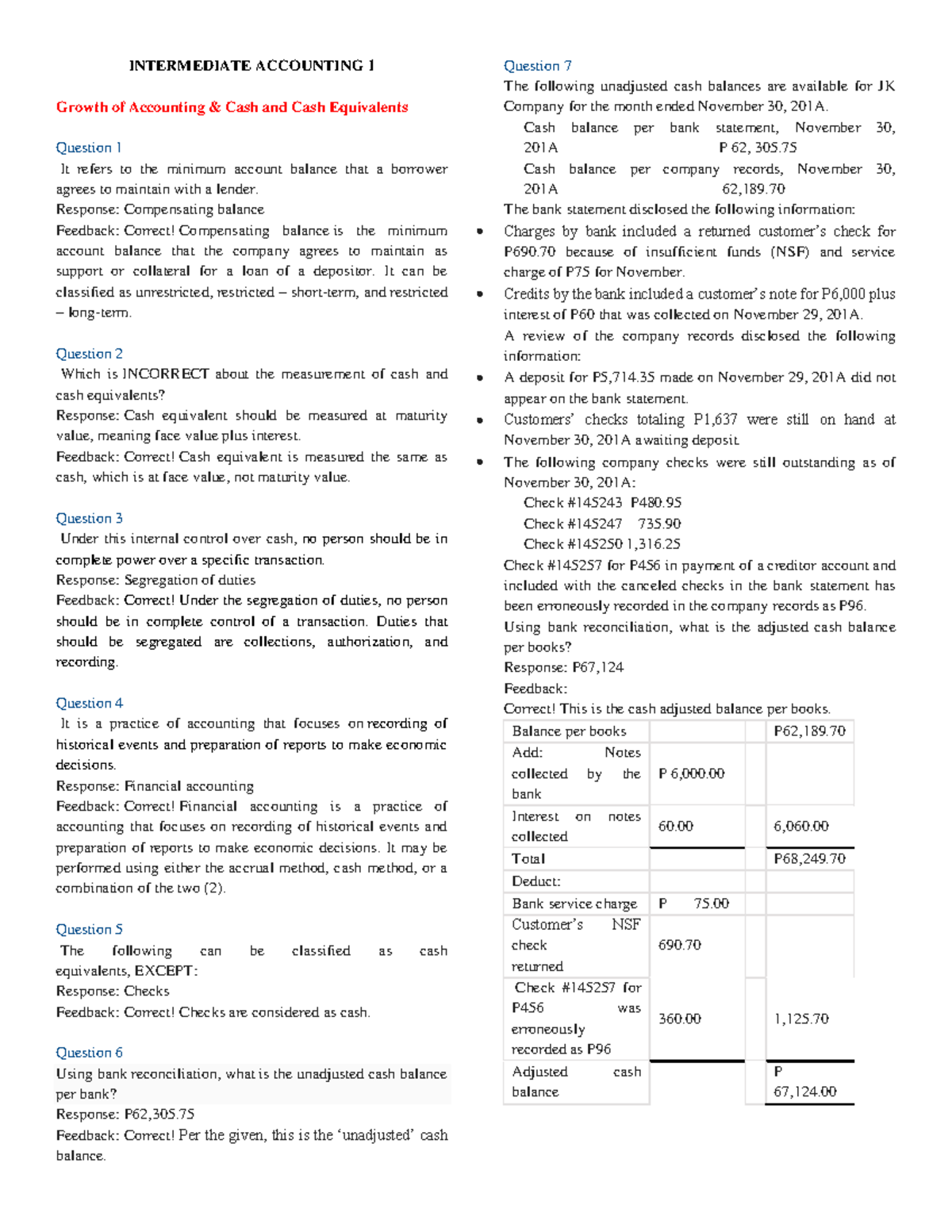 Intermediate Accounting 1 & 2 INTERMEDIATE ACCOUNTING 1 Growth of