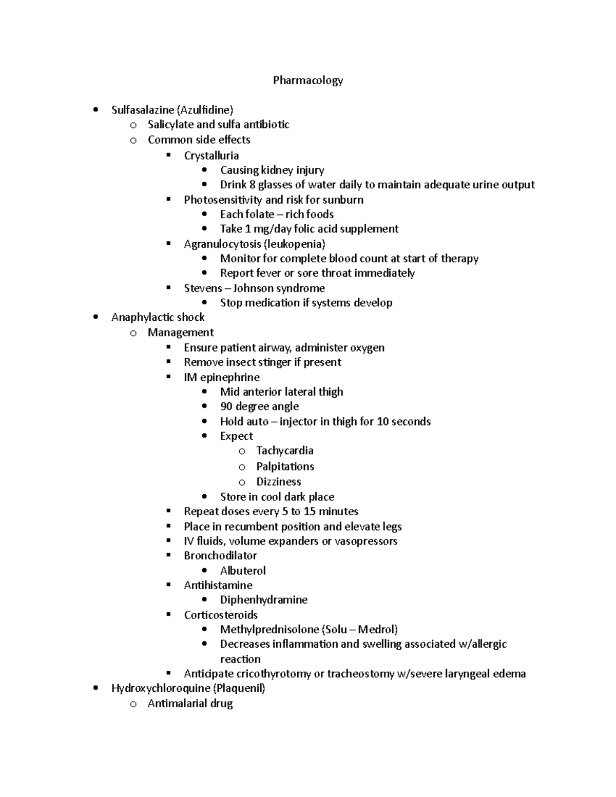 Pharmacology documentation/ lecture - Pharmacology Sulfasalazine ...