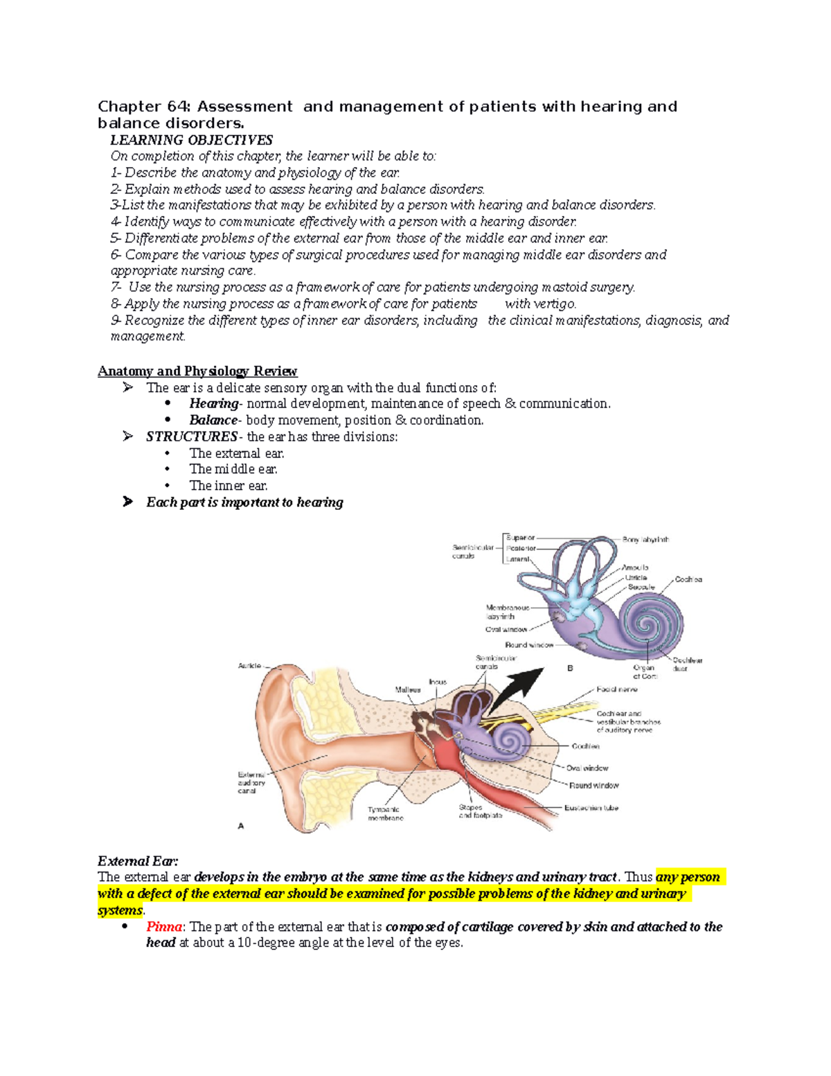 Chapter 64 Assessment and management of patients with hearing and