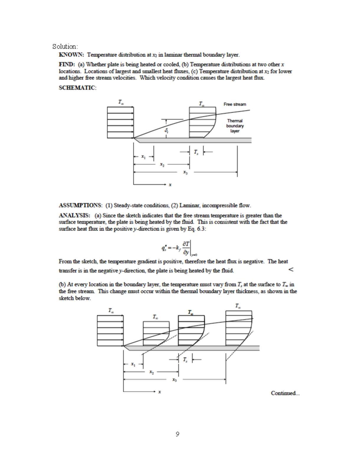 Homework #9 Part. 3 - Heat transfer notes - MECE 4364 - 9 Solution ...