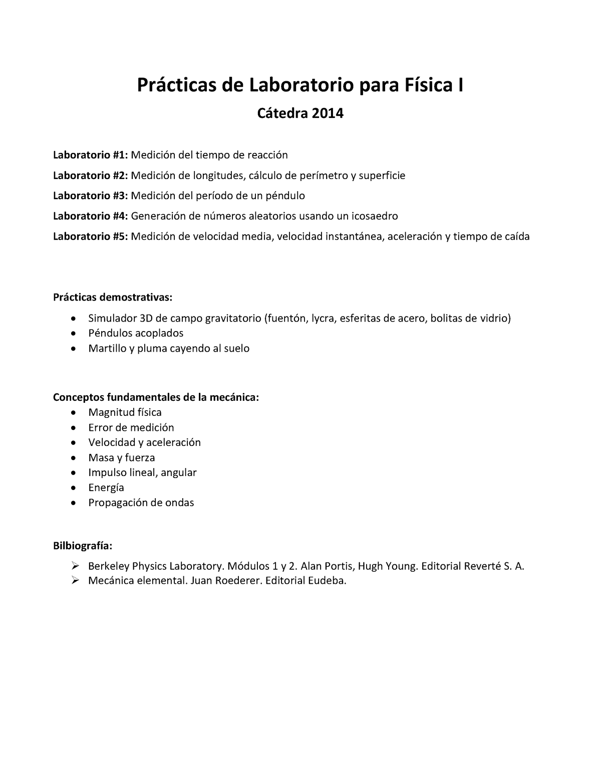 Practicas De Laboratorio Fisica I - Pr·cticas De Laboratorio Para ...