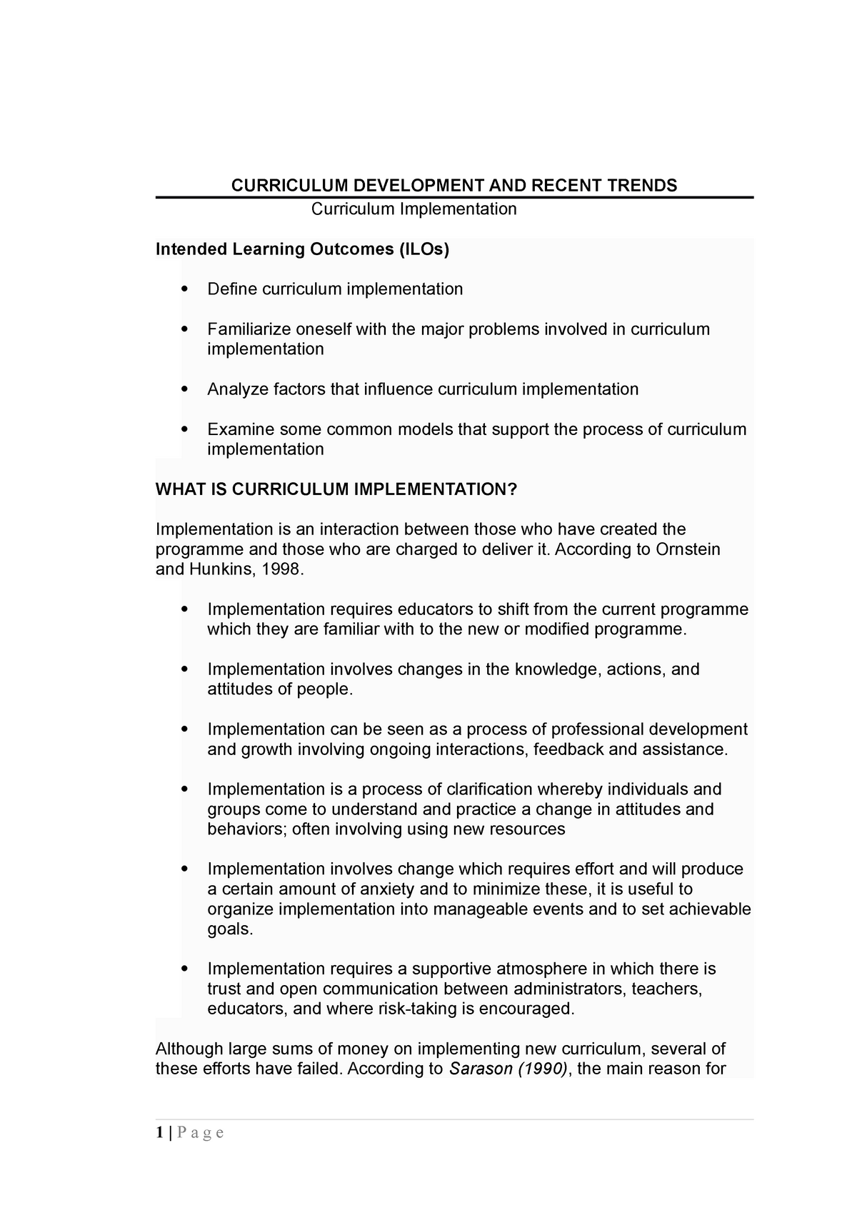 curriculum-implementation-curriculum-development-and-recent-trends