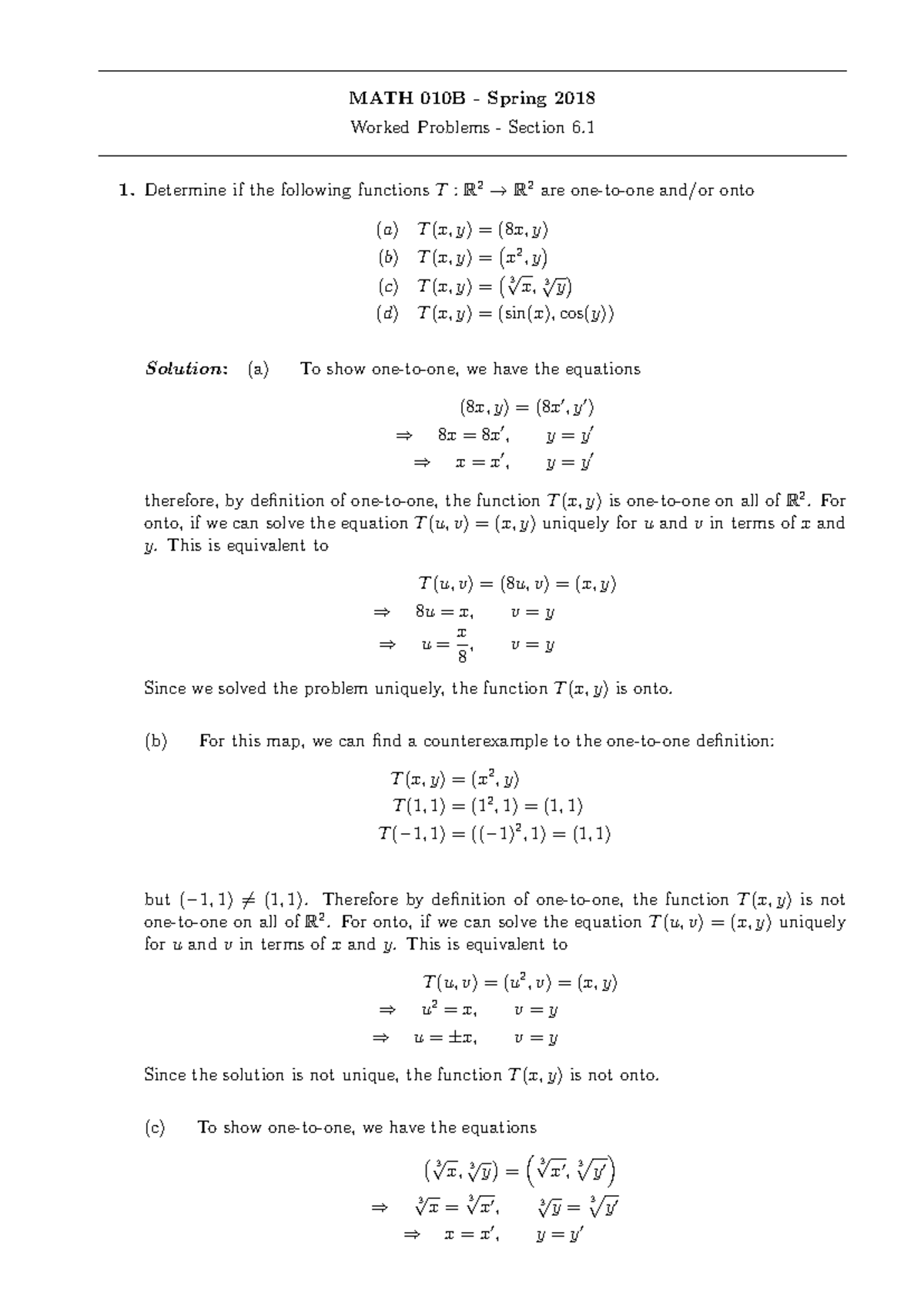 Worked Problems Section 61 - MATH 010B - Spring 2018 Worked Problems ...