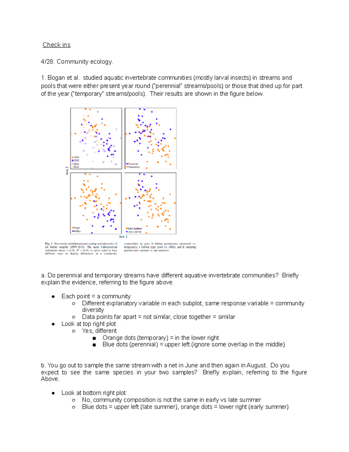 Ecology Final Exam Practice - Check Ins 4/28: Community Ecology. Bogan ...