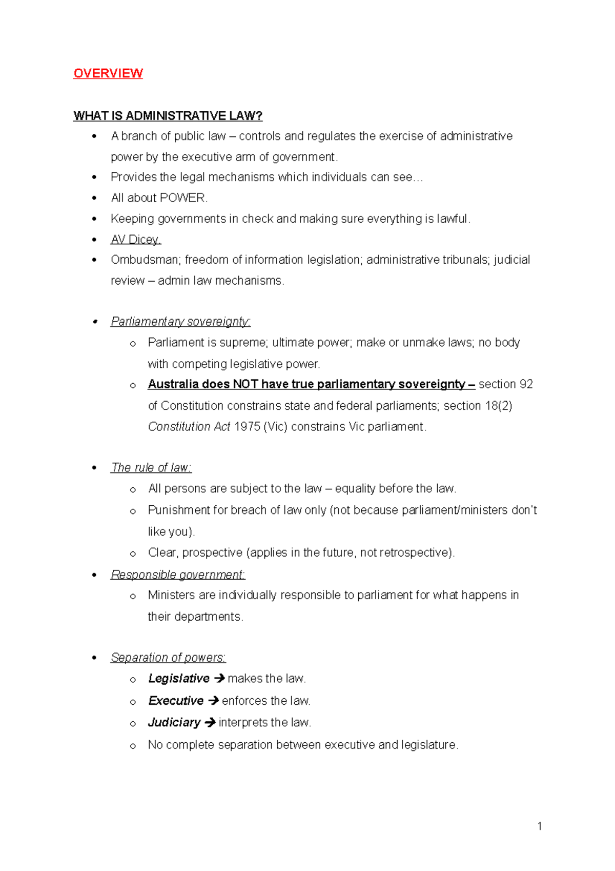 Lecture notes, All Lecture notes, including all relevant legislation ...