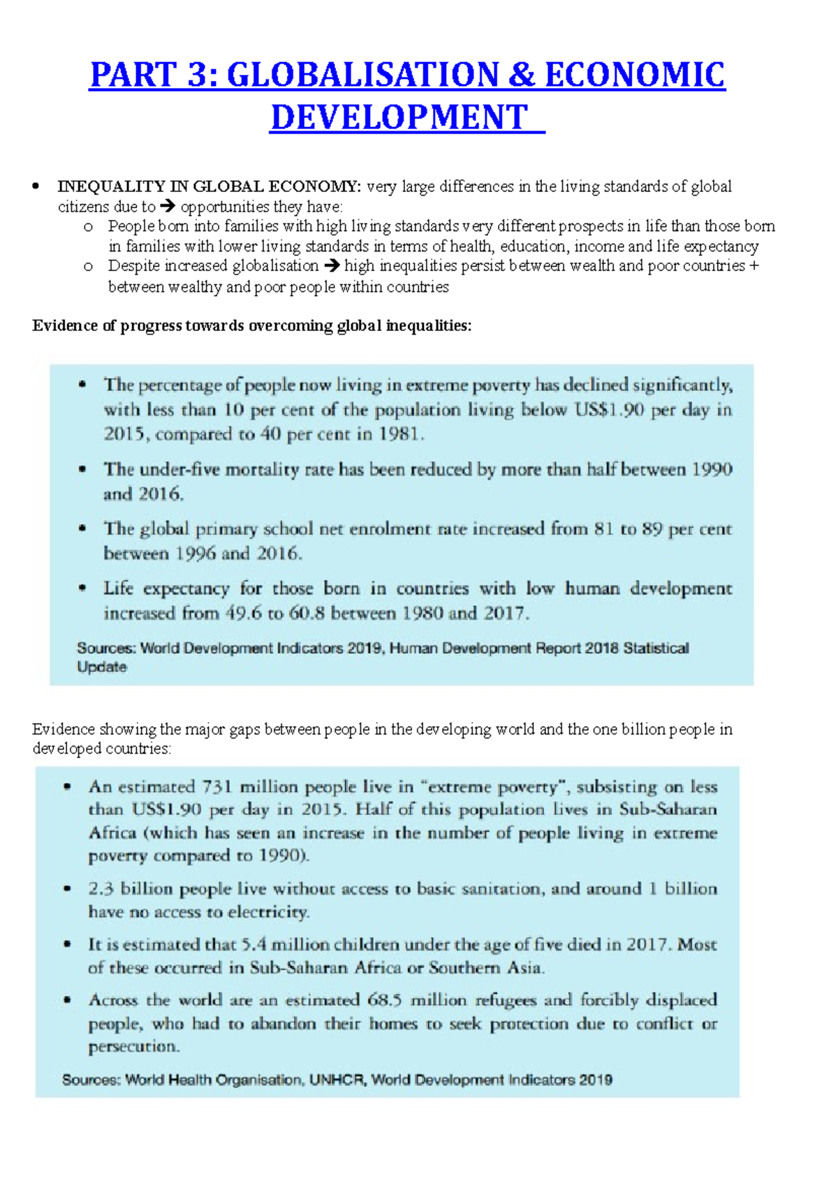 3 Final ECO Development Notes - PART 3: GLOBALISATION & ECONOMIC ...