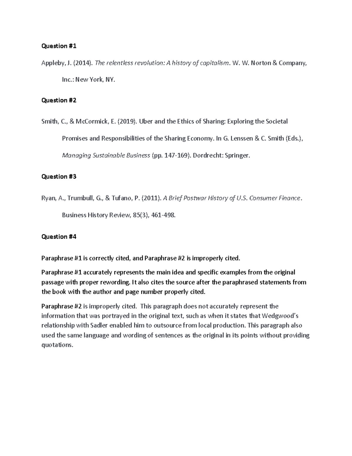 Citation Assignment - fskjf ns - Question # Appleby, J. (2014). The ...
