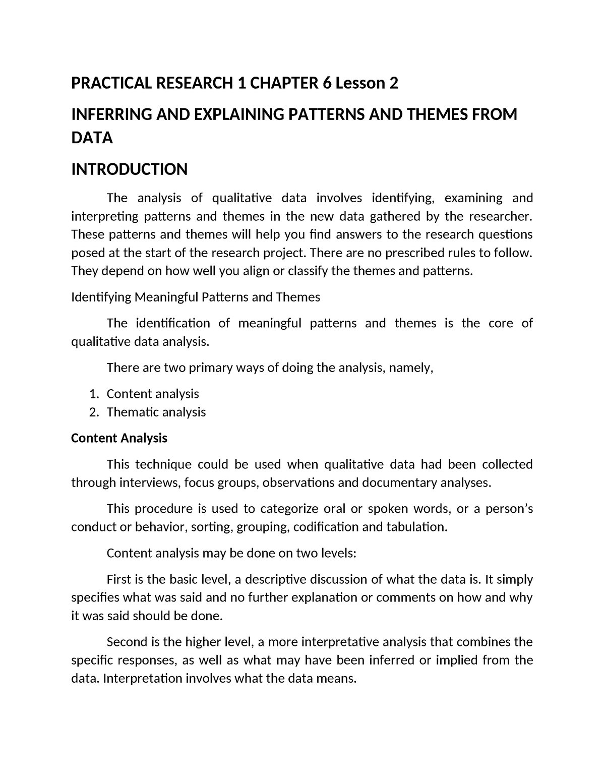 Practical Research 1 Chapter 6 Lesson 2 - PRACTICAL RESEARCH 1 CHAPTER ...