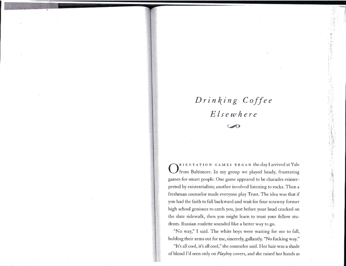 Drinking Coffee Elsewhere ZZ Packer ENGL 112 Studocu