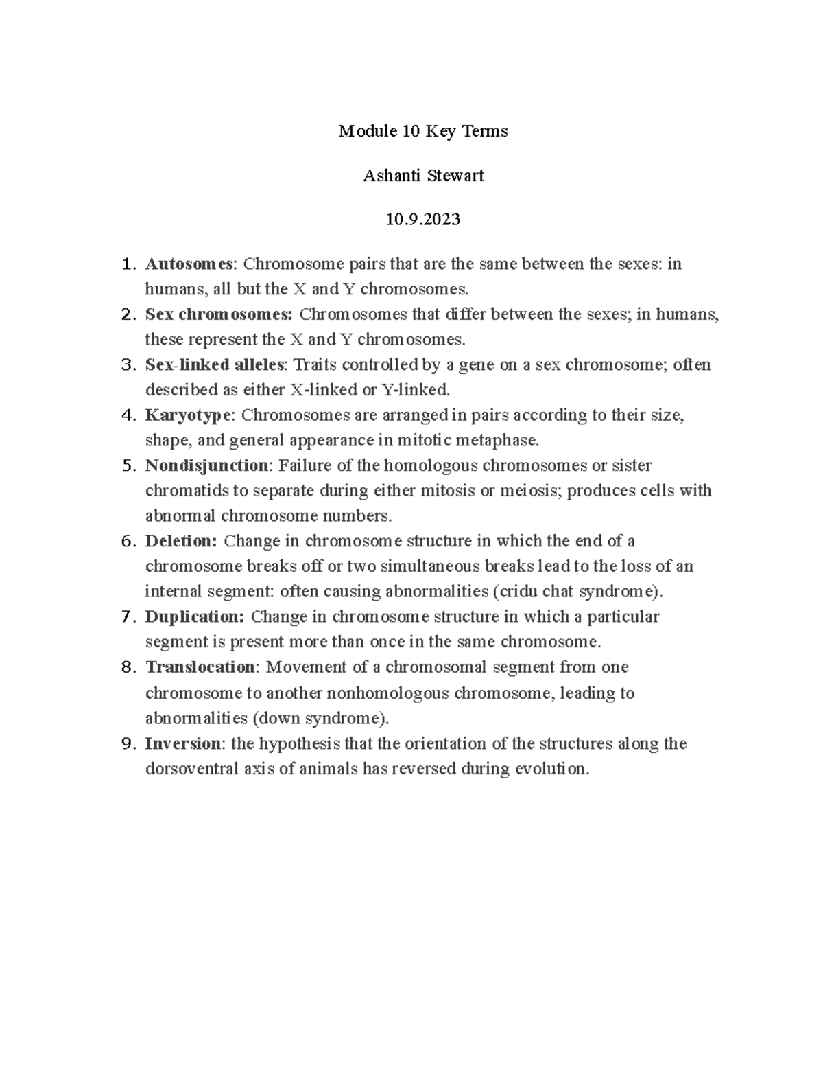 Module 10 Key Terms - Great Semester - Module 10 Key Terms Ashanti ...