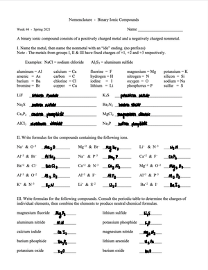 4A. Nomenclature- Binary Molecular Compounds - Chemistry 120 - Studocu