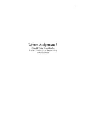 written assignment 4