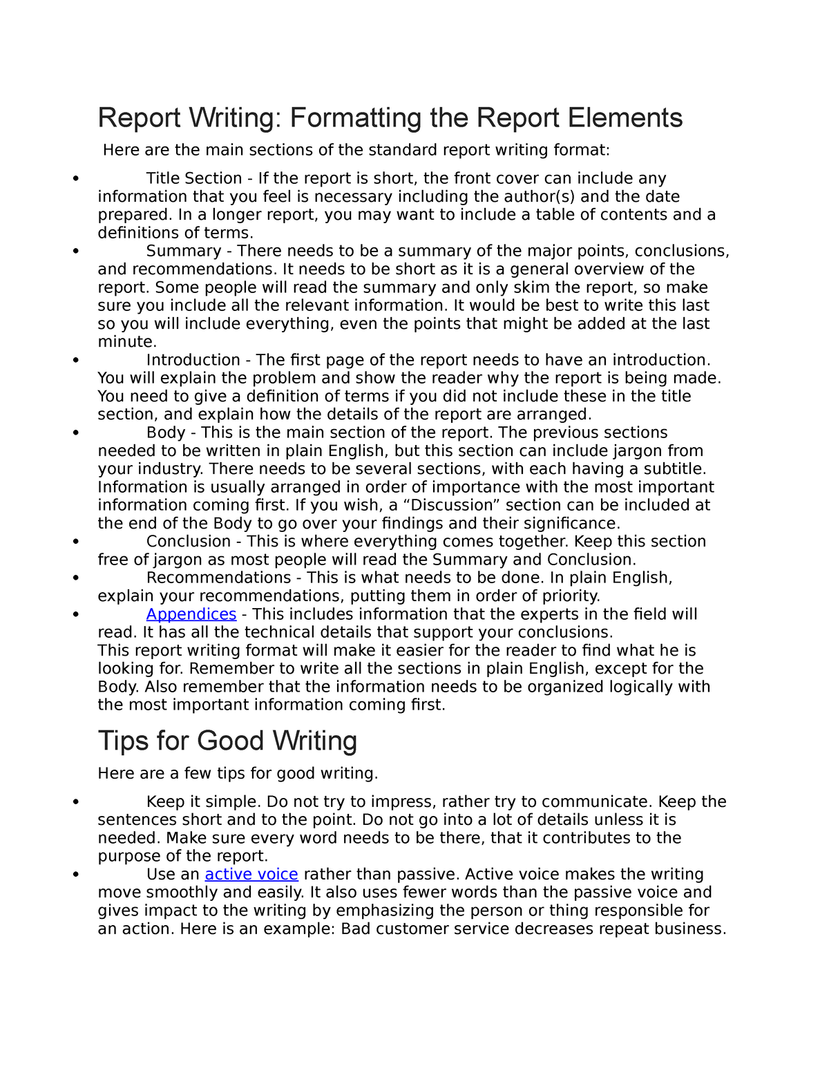 What Is A Project Report Writing