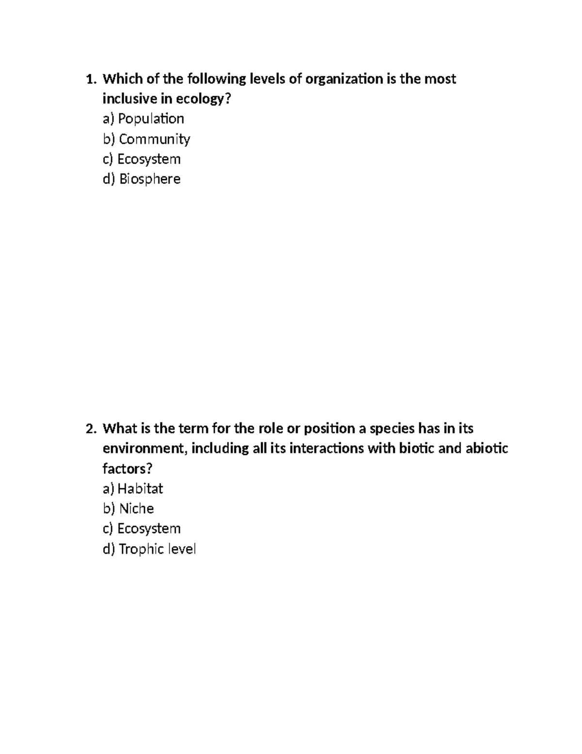 Inbound 9088652935074525263 Which of the following levels of