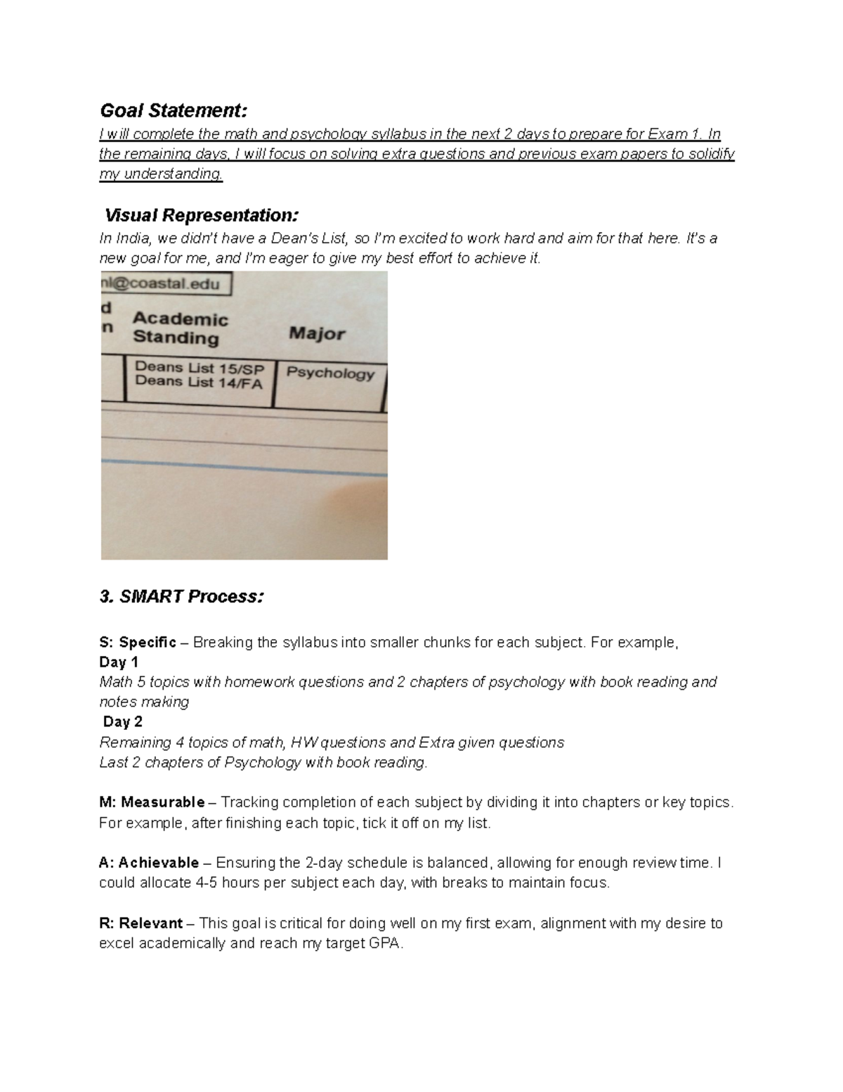 Goal Statement - It's assignment -2 - Goal Statement: I will complete ...