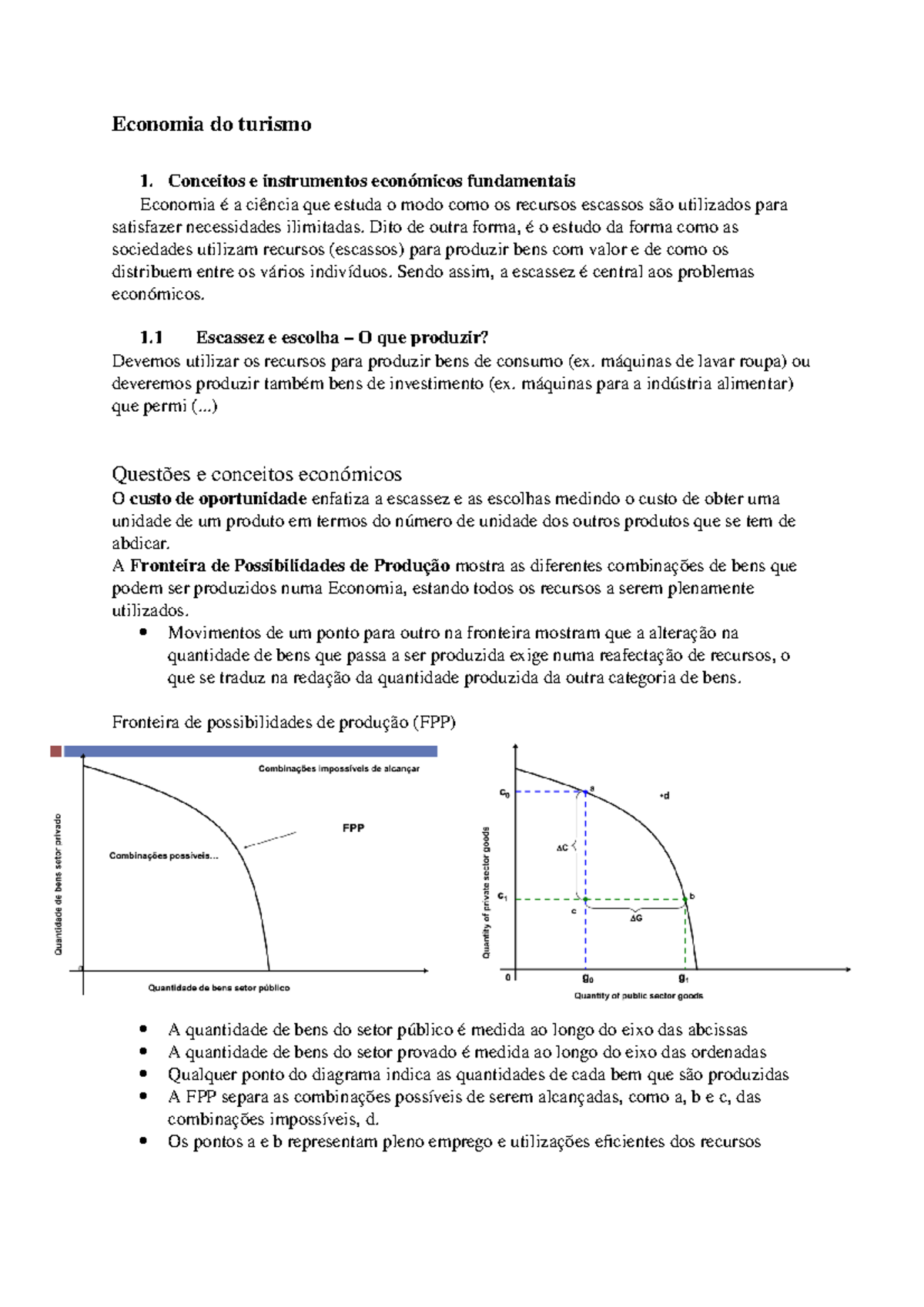 Economia Do Turismo Resumos Parte 1 Studocu