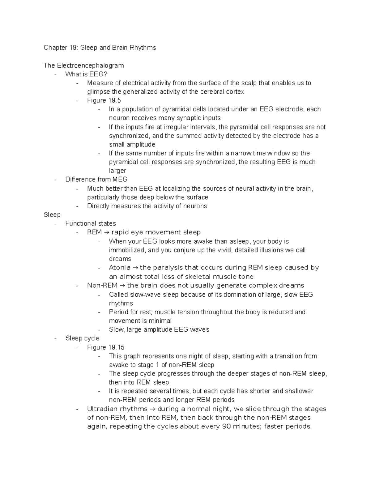 Chapter 19: Sleep and Brain Rhythms - Chapter 19: Sleep and Brain ...