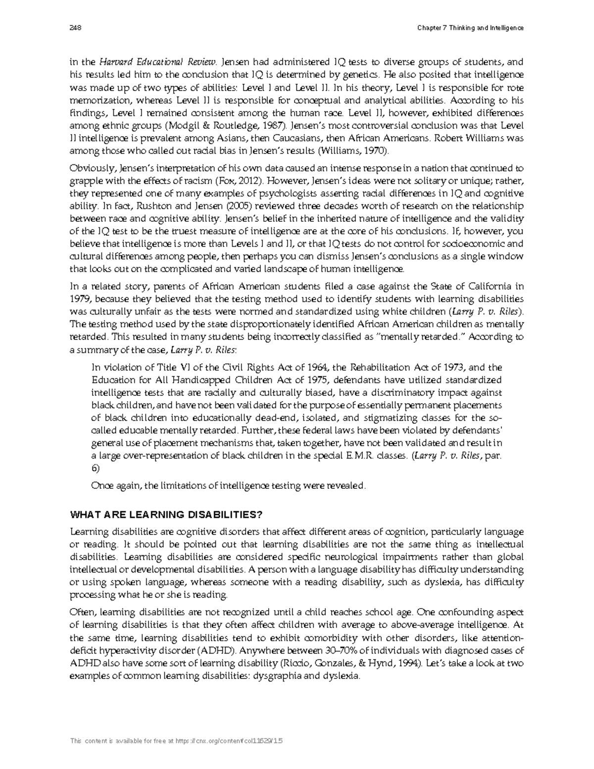 PsychologyLR86 in the Harvard Educational Review. Jensen had