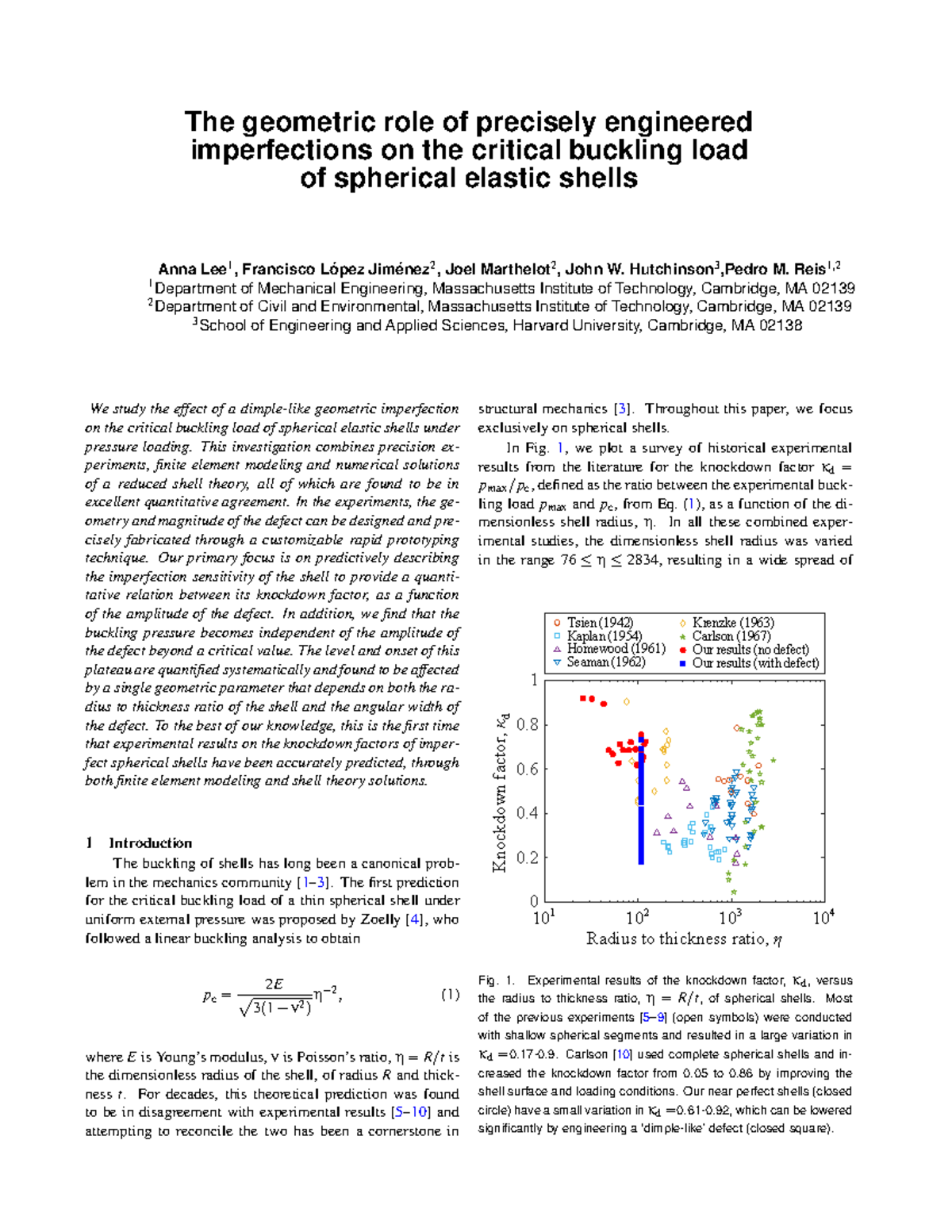 Spherical Shells MIT-IT-2016 - The geometric role of precisely ...