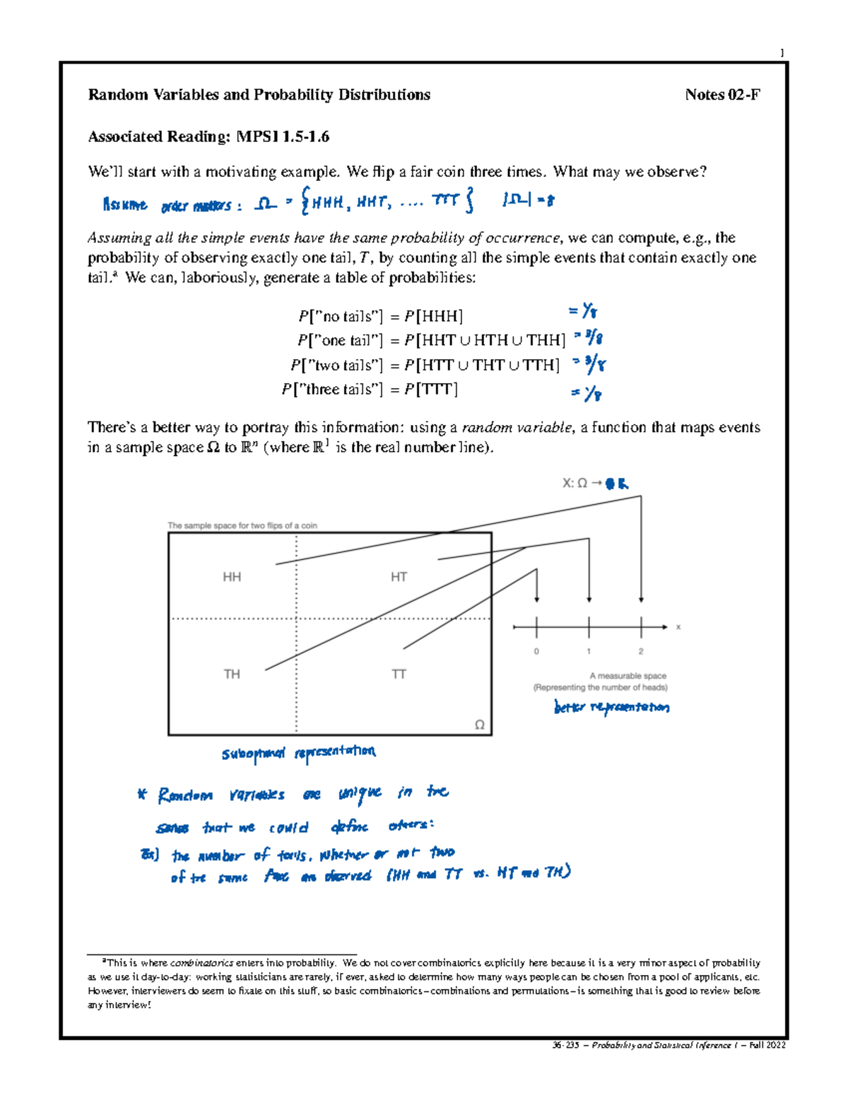 Notes 1.5-1.6 (One Of Most Important) - 1 Random Variables and ...