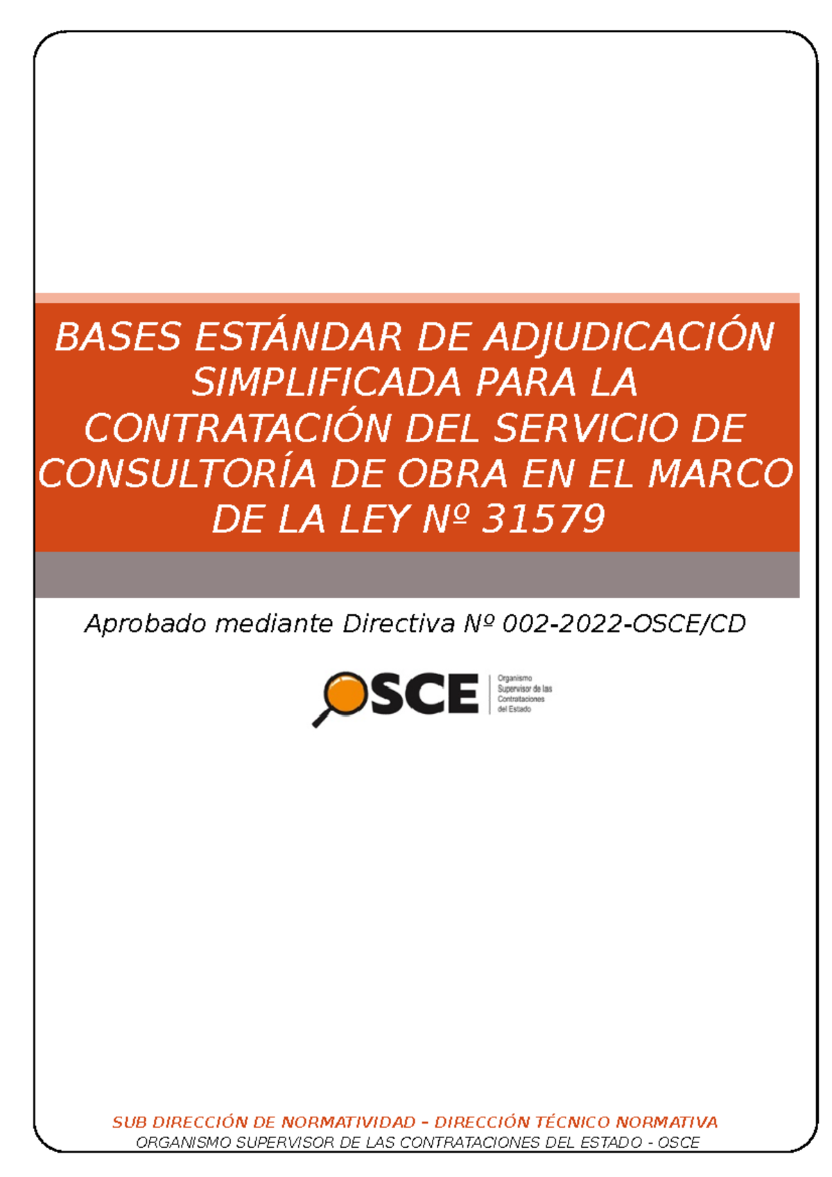 2. Bases Estandar AS Consultoria de Obras Ley 31579 V.2.docx - BASES ...