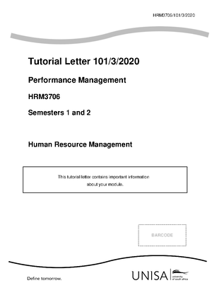 HRM2605 Lesson 02 Student Version - Topic 2 Human Resource Management ...