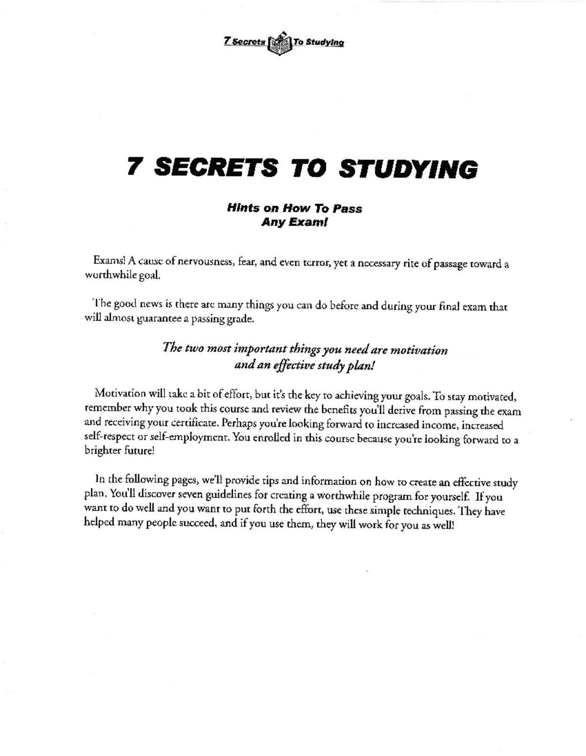 Secrets Studying - Zs_ecrets ‘To Studzing 7 SECRETS TO STUDYING Hints ...