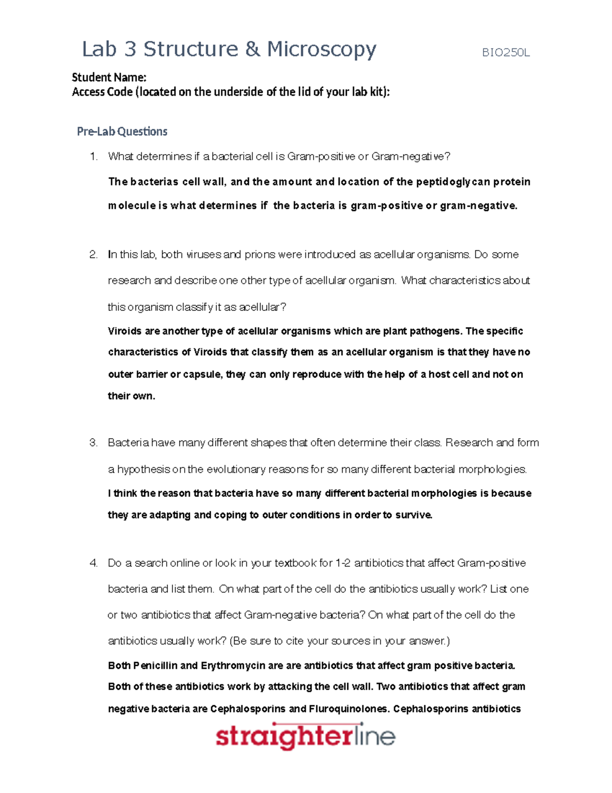 Newbio Lab 3 Copy LAB EXERCISE 3 Student Name Access Code located