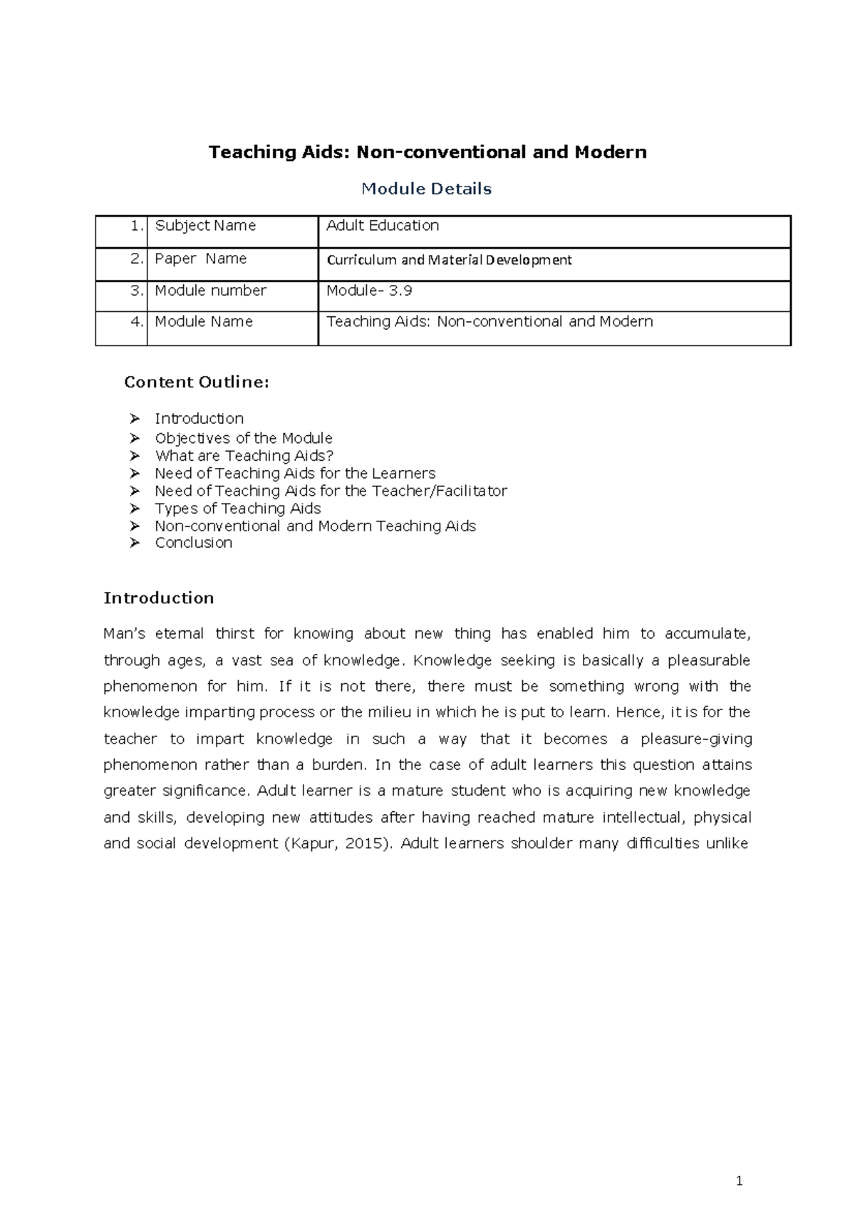 Teaching Aids Nonconventionaland Modern Teaching Aids Non