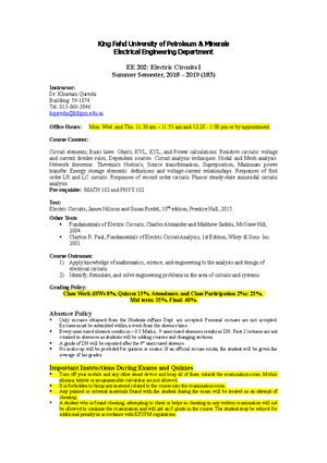 EE211 HW2-182 Solution - EE 211-181-HW2 (Solution) Chapter 2 (exercise ...