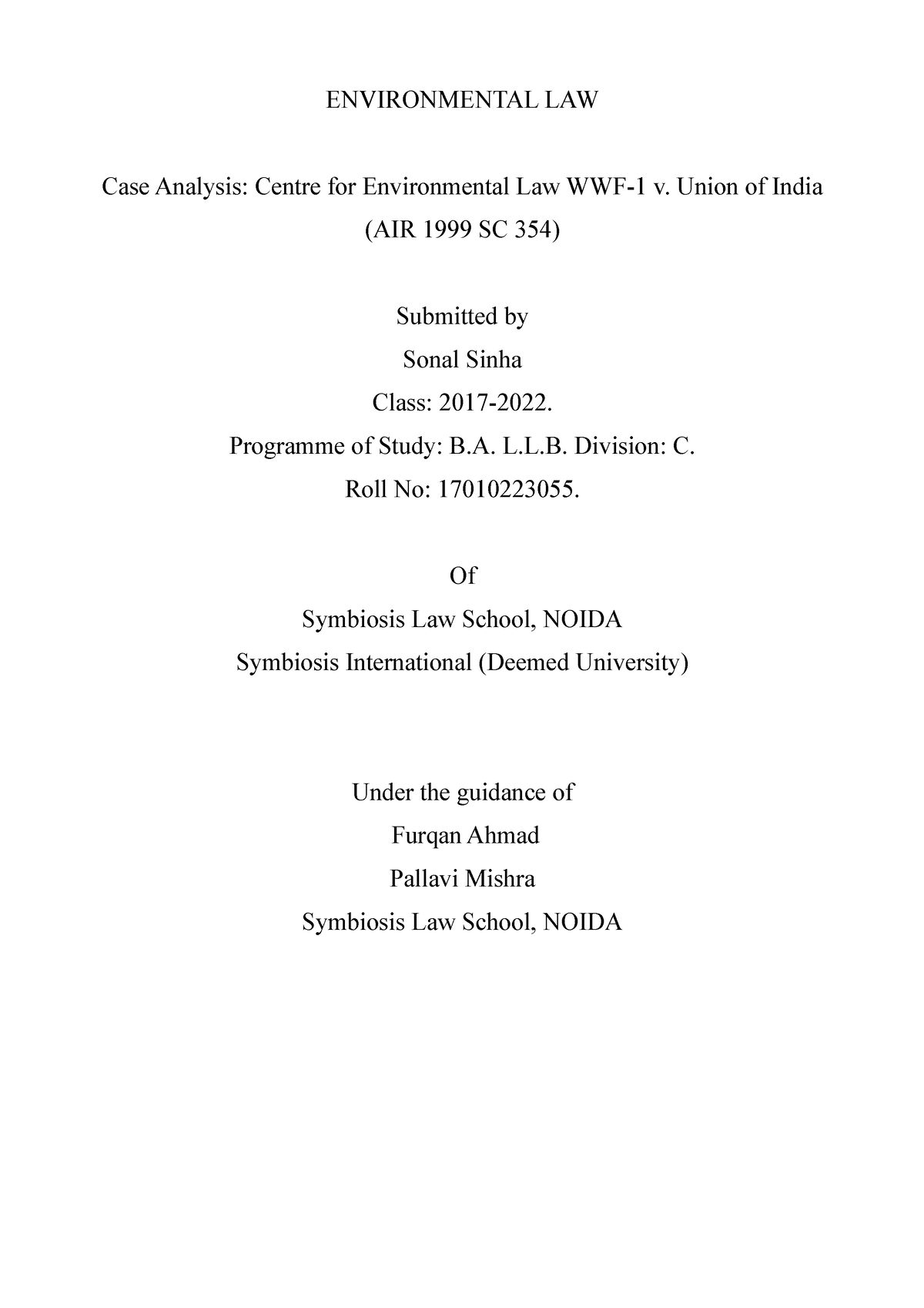 environmental law case study india