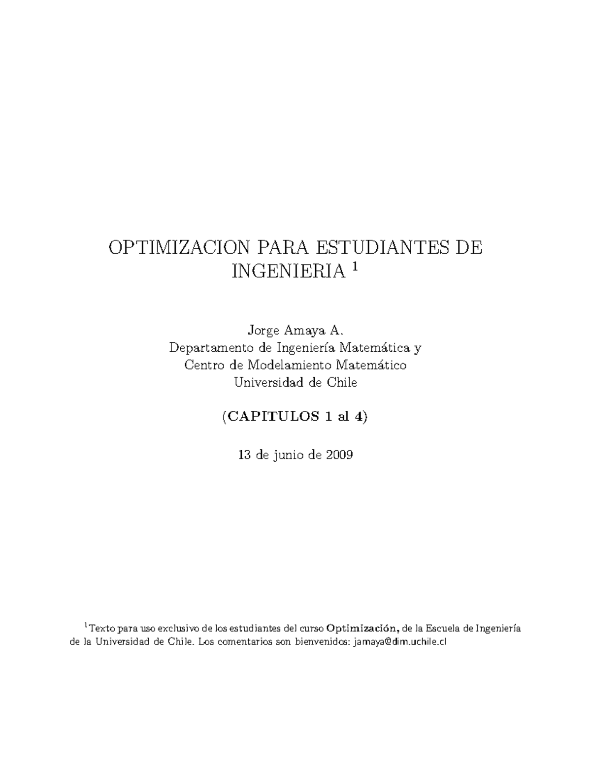 Apunte De Optimizaci N Prof. J. Amaya - OPTIMIZACION PARA ESTUDIANTES ...