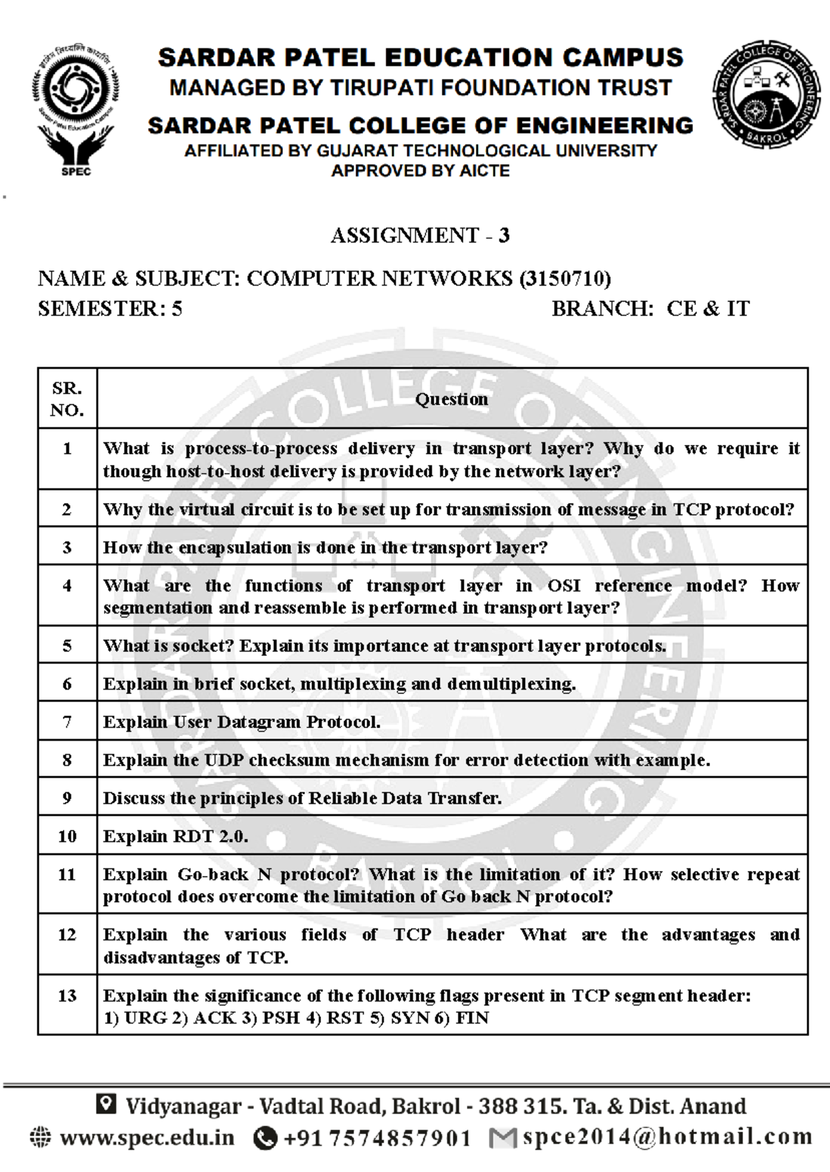 Assignment 3 - assigment - ASSIGNMENT - 3 NAME & SUBJECT: COMPUTER ...