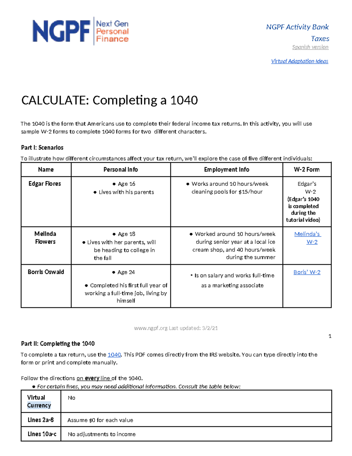 Copy of Module Three Lesson Three Activity NGPF Activity Bank Taxes