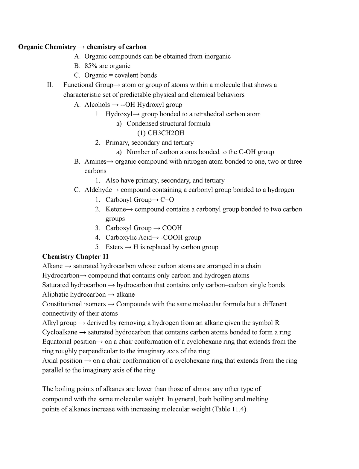 Chemistry of carbon - Organic Chemistry → chemistry of carbon A ...